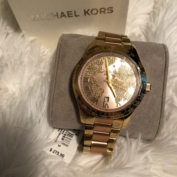 Bnwt Michael Kors Layton Rose Gold 